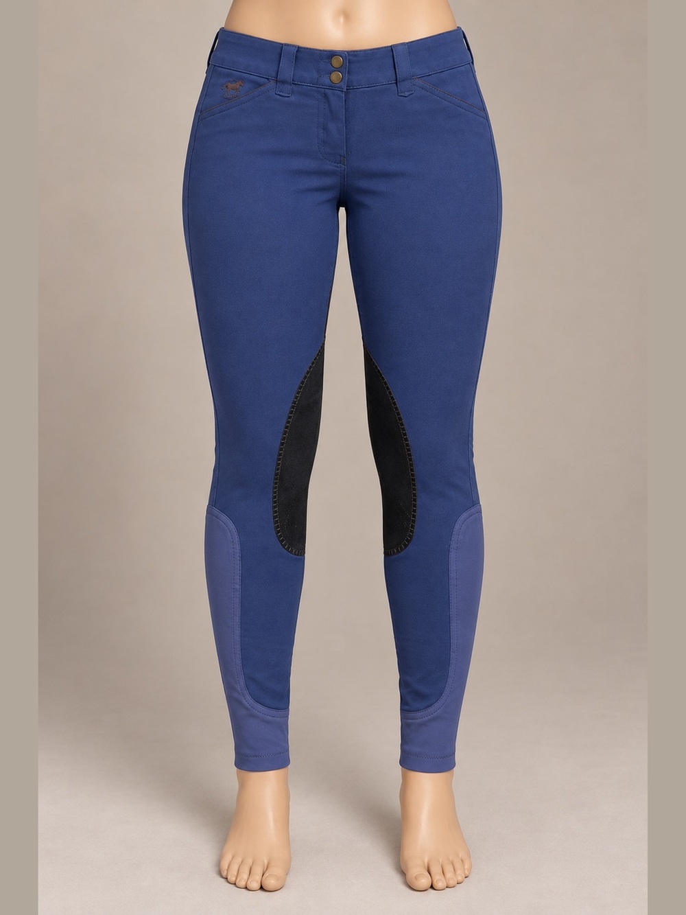 Piper by SmartPak Women’s 28R Navy Knee Patch Riding Breeches